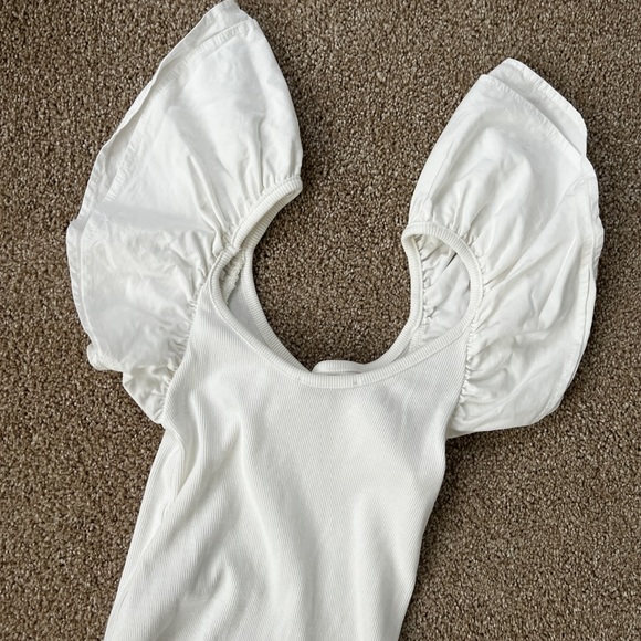 Zara Ribbed Bodysuit with Ruffles, S - Picture 5 of 5